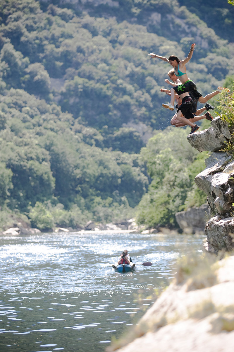 Ardèche river jump